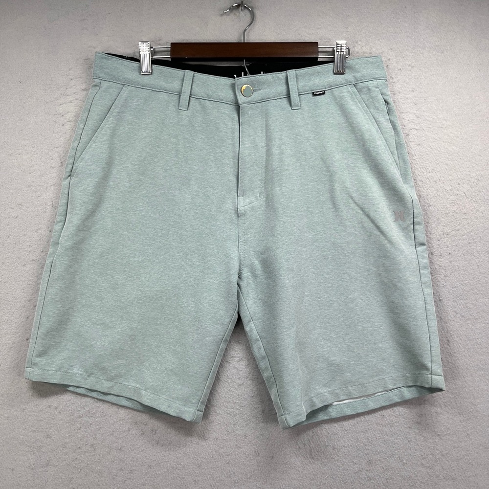 Hurley Hybrid Spacedye Walk Short Men 34 Sage Green Active Stretch Casual Summer